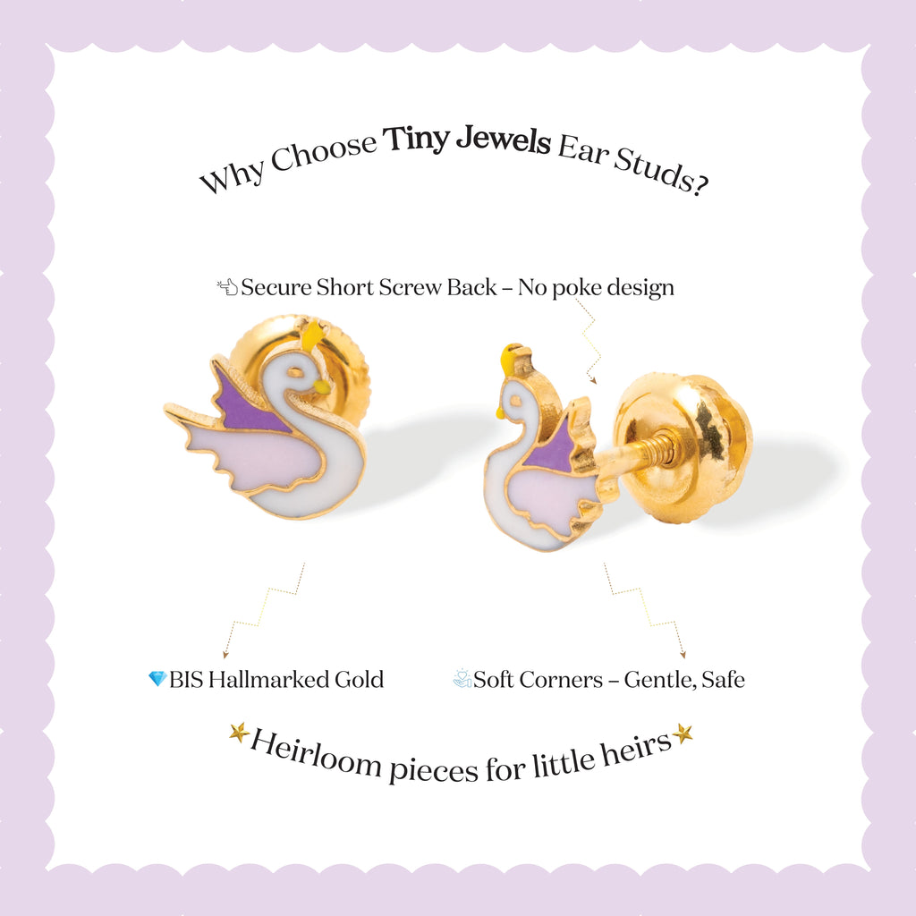 Sparkling Swans Studs